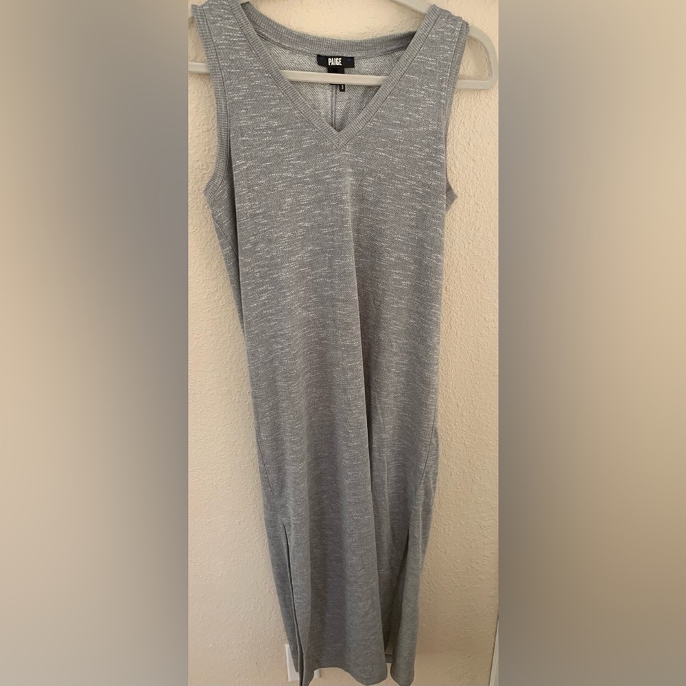 Paige Sage Midi tank dress. EUC, gray. Size small. - Picture 3 of 5
